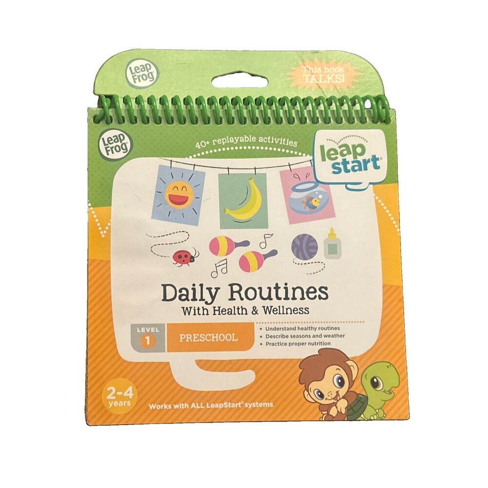 LeapFrog LeapStart Book Level 1 Preschool -DAILY ROUTINES w/ Health & Wellness